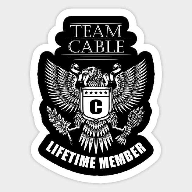 Cable Name Team Shirt Cable Lifetime Member Sticker by Luxury Olive Digital